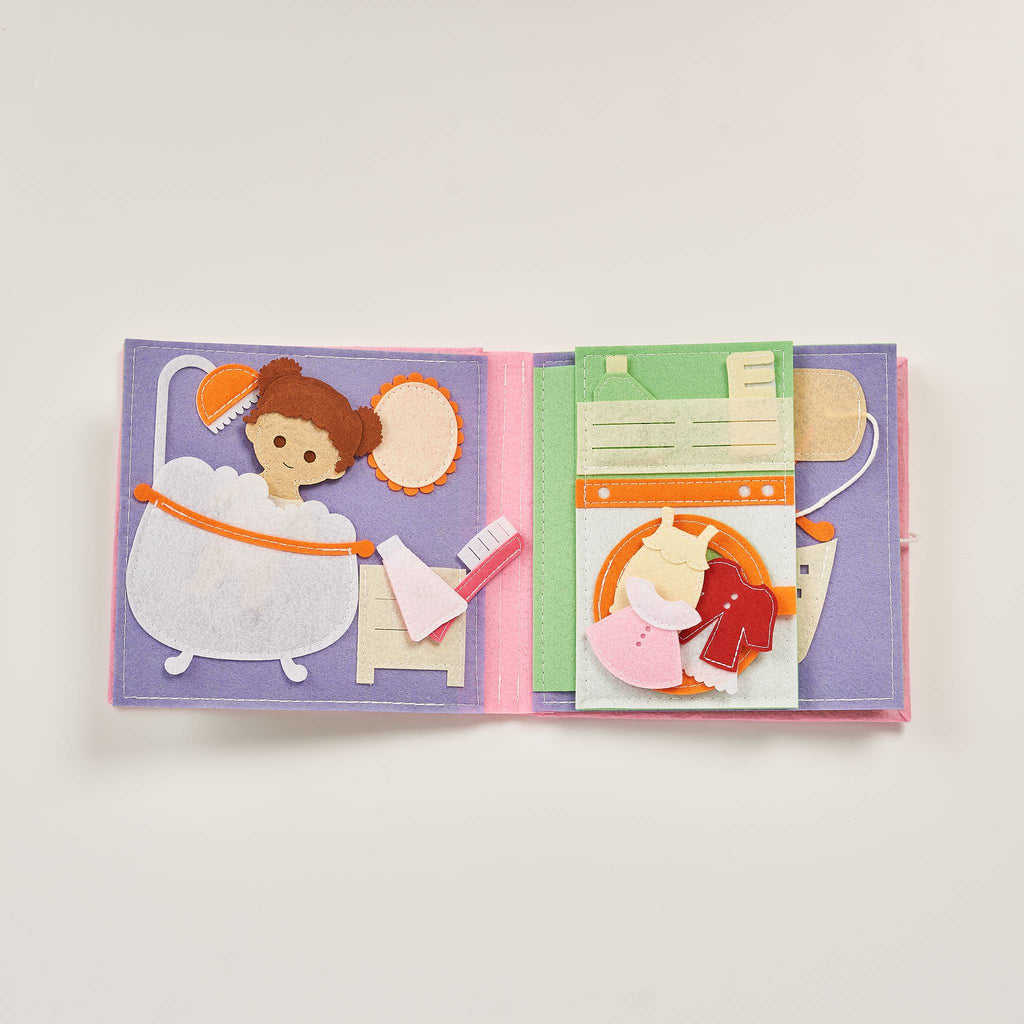 Everyday Life (Pink - Often for Girls) - Quiet Book - LittleBean's Toy Chest
