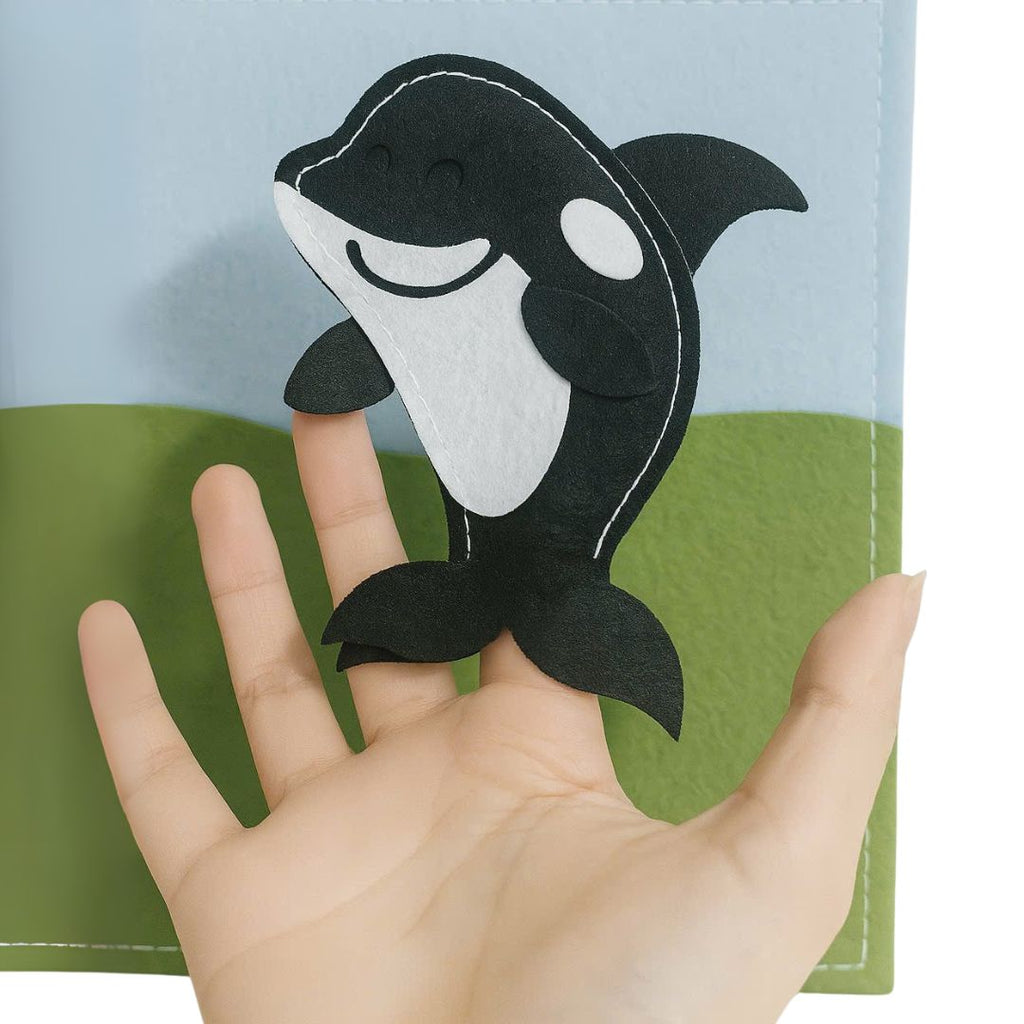 Animals of the Salish Sea: Handmade Felt Finger Puppet Set for Kids - LittleBean's Toy Chest