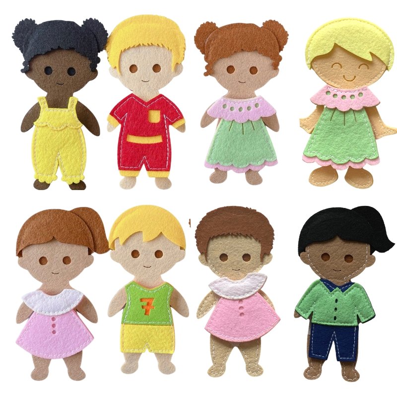 Customized multicultural doll | Felt doll - LittleBean's Toy Chest