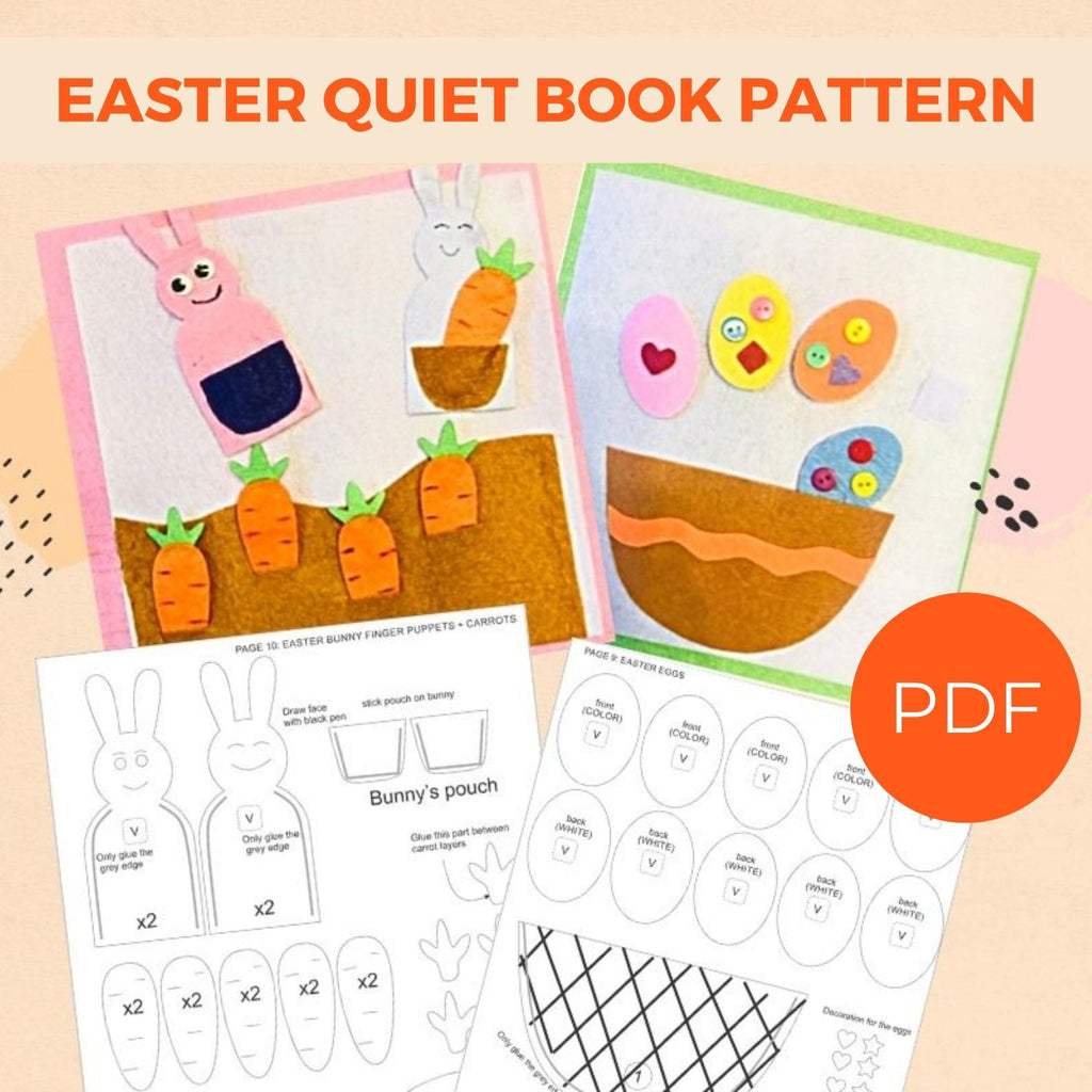 Easter Themed Quiet Book DIY Pattern (PDF) - LittleBean's Toy Chest