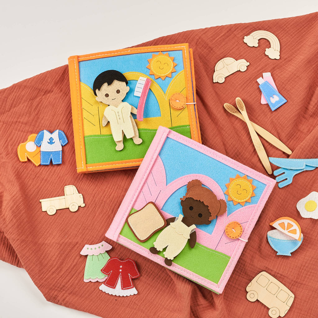 Everyday Life (Orange - Often for Boys) - Quiet Book - LittleBean's Toy Chest