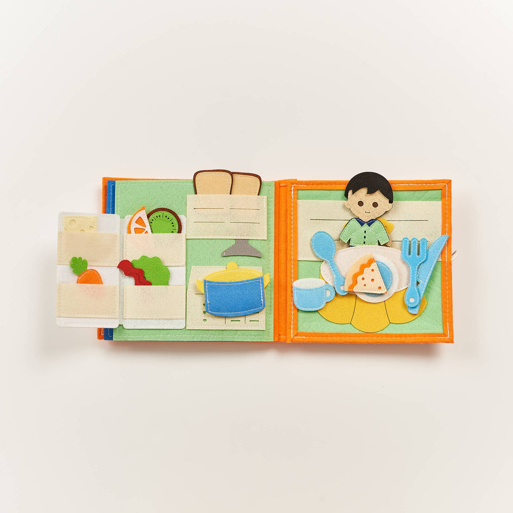 Everyday Life (Orange - Usually for Boys) - Quiet Book - LittleBean's Toy Chest