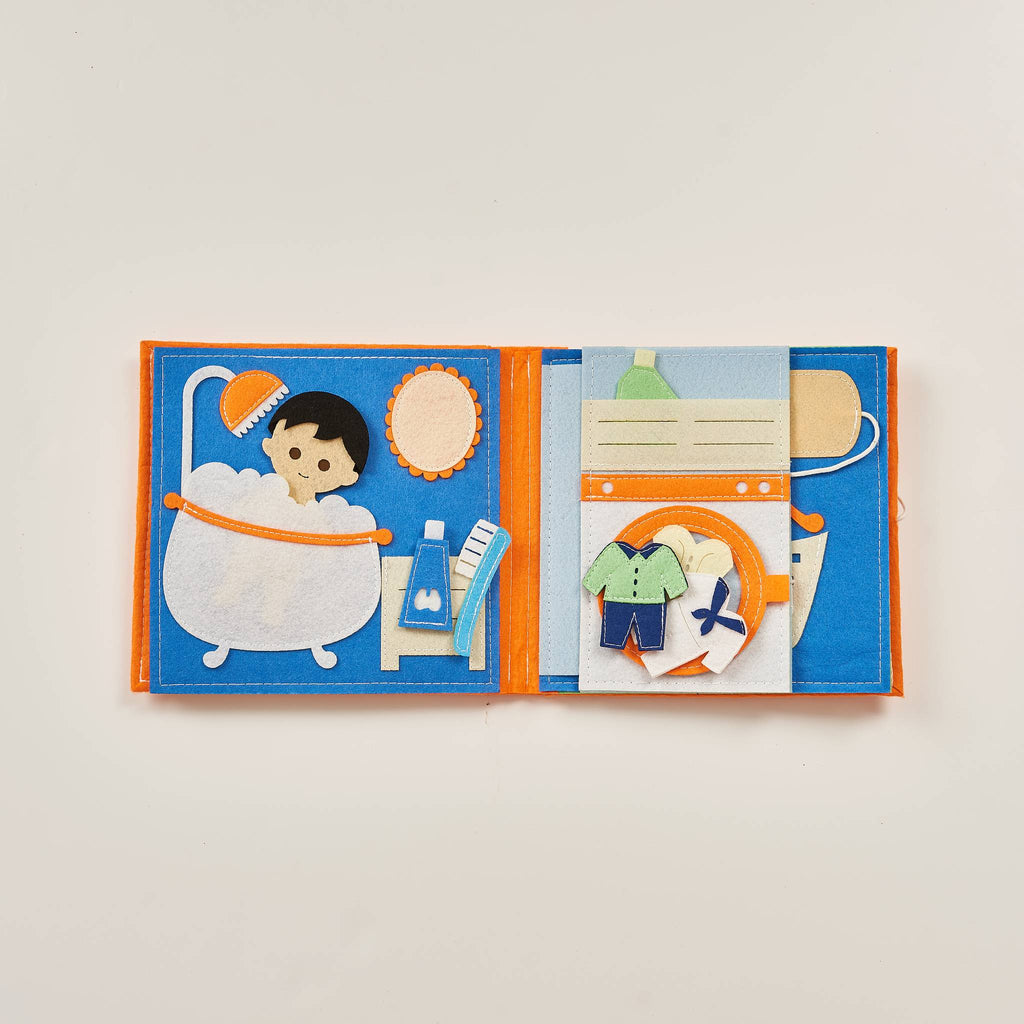 Everyday Life (Orange - Usually for Boys) - Quiet Book - LittleBean's Toy Chest