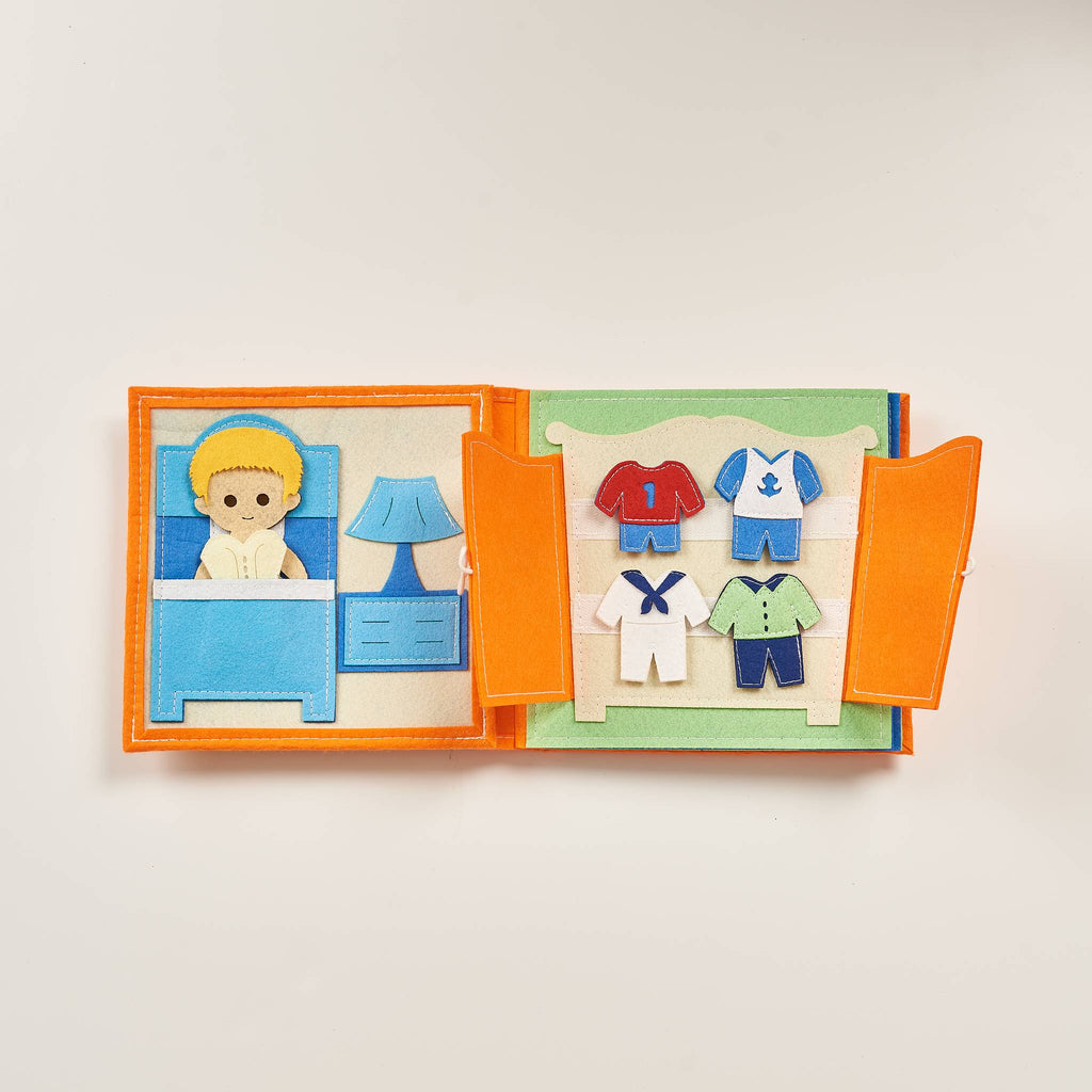 Everyday Life (Orange - Usually for Boys) - Quiet Book - LittleBean's Toy Chest