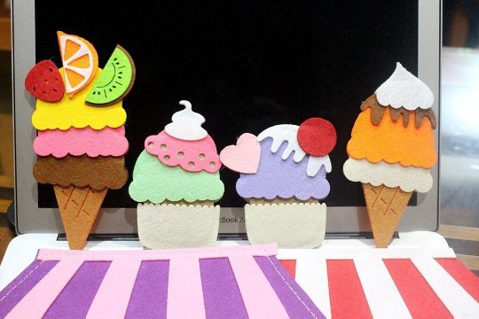 Felt Ice Cream Set - LittleBean's Toy Chest