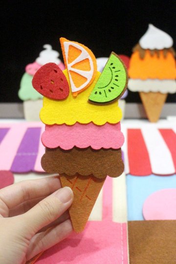 Felt Ice Cream Set - LittleBean's Toy Chest