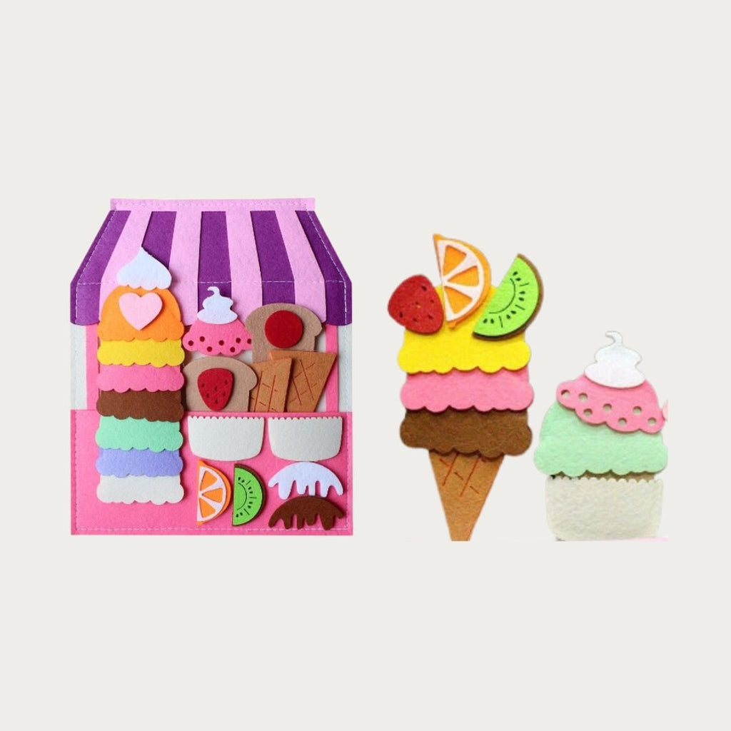 Felt Ice Cream Set - LittleBean's Toy Chest