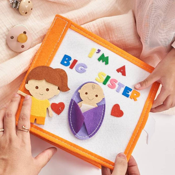 I am a big sister! Quiet Book - Personalized Gift for a New Sibling –  LittleBean's Toy Chest