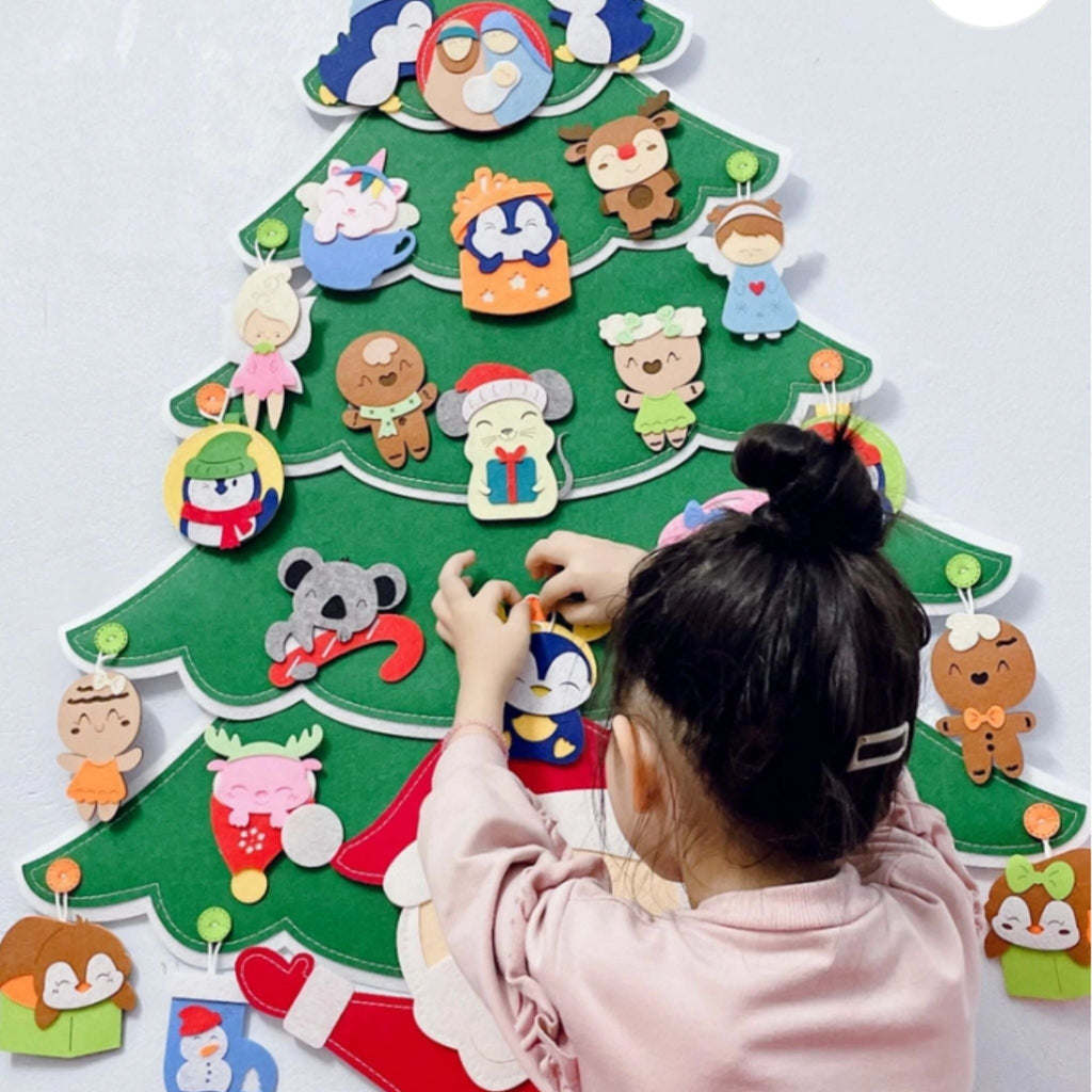 Personalized Felt Christmas Tree & Advent Calendar Set - Little Bean's Toy Chest - LittleBean's Toy Chest