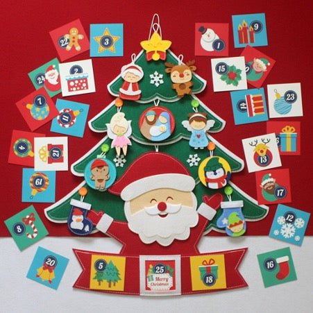 Personalized Felt Christmas Tree & Advent Calendar Set - Little Bean's Toy Chest - LittleBean's Toy Chest