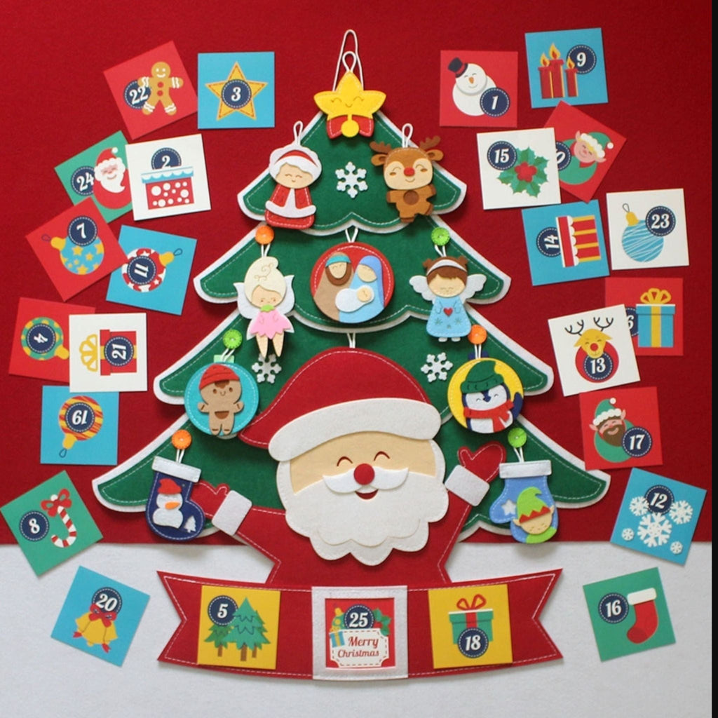 Personalized Felt Christmas Tree & Advent Calendar Set - Little Bean's Toy Chest - LittleBean's Toy Chest