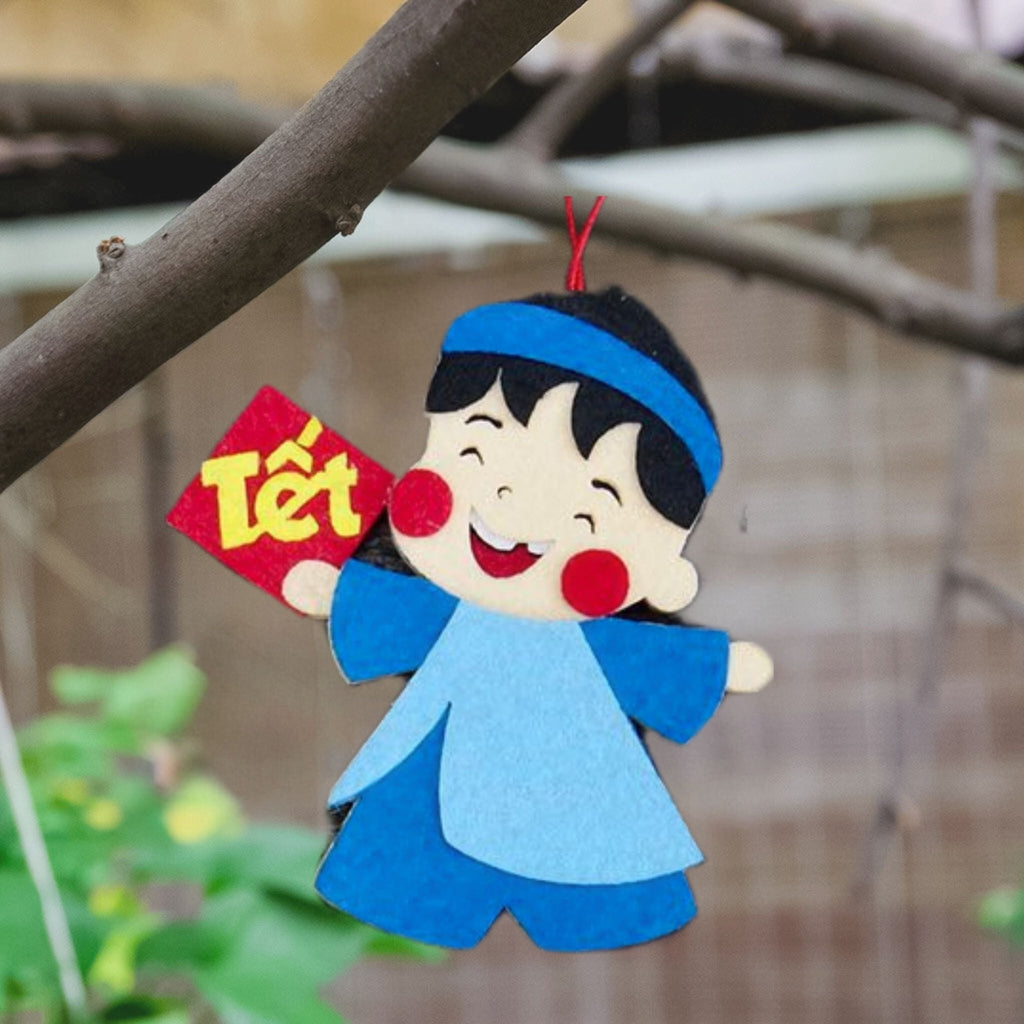 Tết Tree Ornament Set - Vietnamese Lunar New Year Tree Ornament - Vietnamese Lunar New Year Tree Pendant - LittleBean's Toy Chest