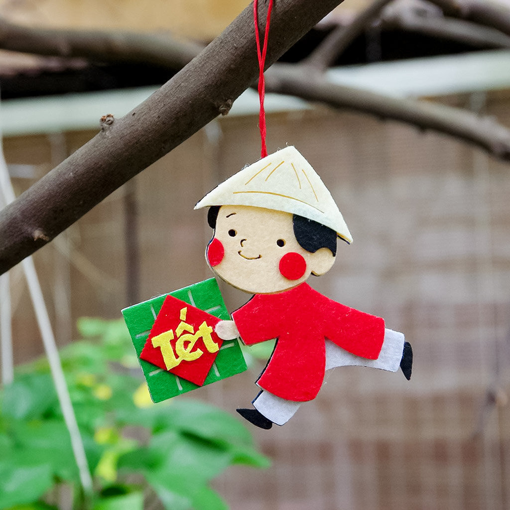 Tết Tree Ornament Set - Vietnamese Lunar New Year Tree Ornament - Vietnamese Lunar New Year Tree Pendant - LittleBean's Toy Chest