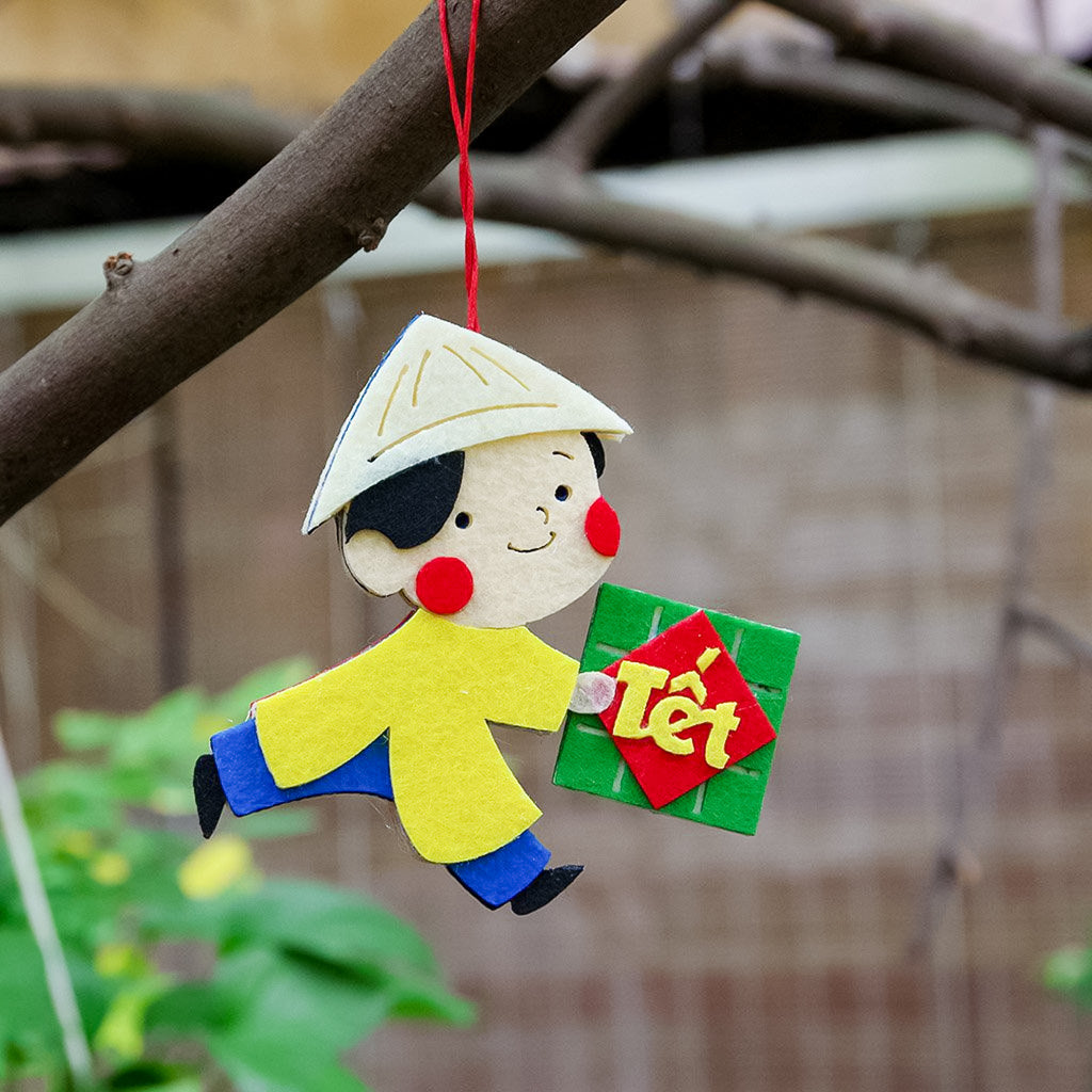 Tết Tree Ornament Set - Vietnamese Lunar New Year Tree Ornament - Vietnamese Lunar New Year Tree Pendant - LittleBean's Toy Chest