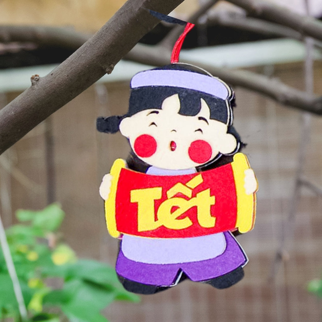 Tết Tree Ornament Set - Vietnamese Lunar New Year Tree Ornament - Vietnamese Lunar New Year Tree Pendant - LittleBean's Toy Chest