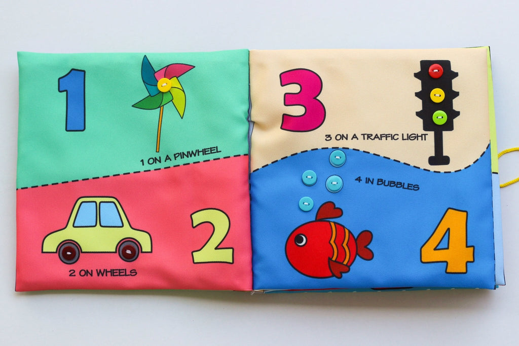 Where Are My Buttons - Fabric Book - LittleBean's Toy Chest